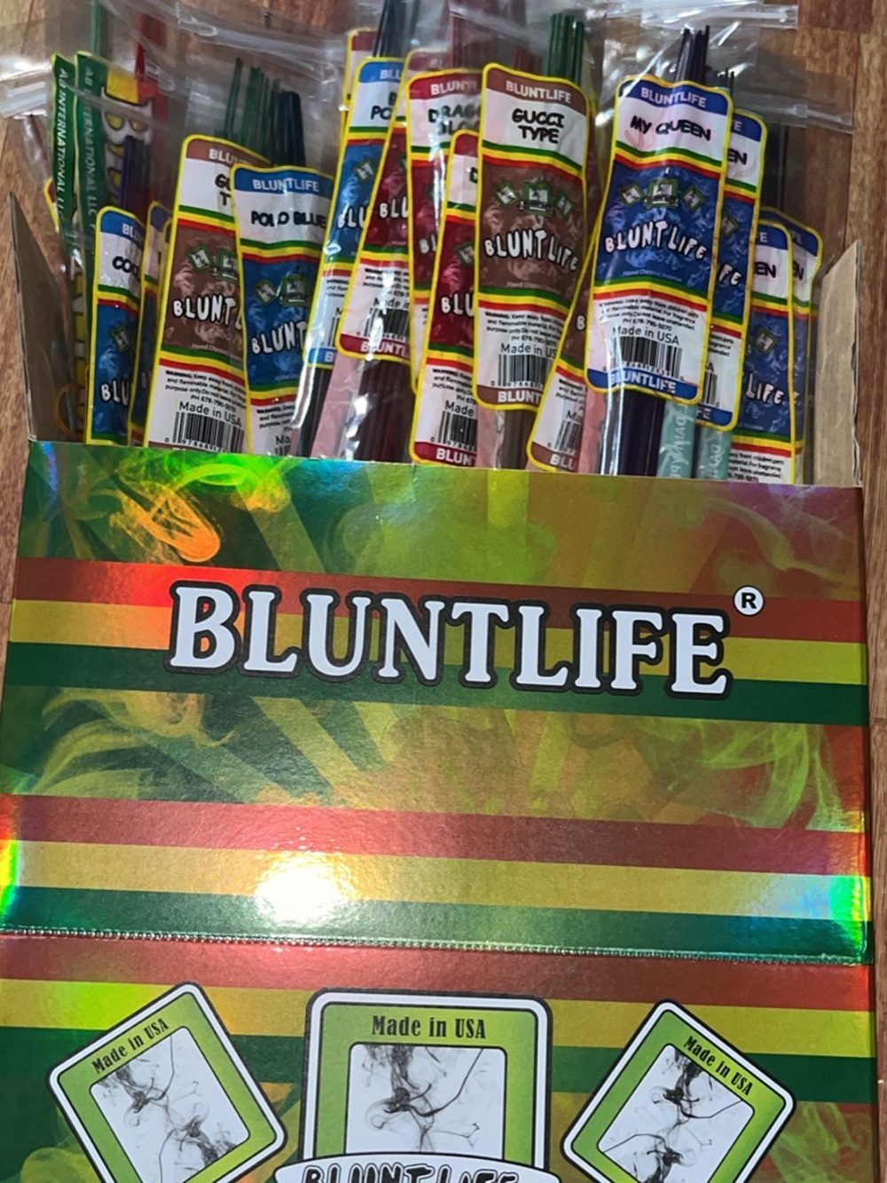 BluntLife Jumbo XL 19" Incense Sticks 10-Pack Bundle (250 Total)